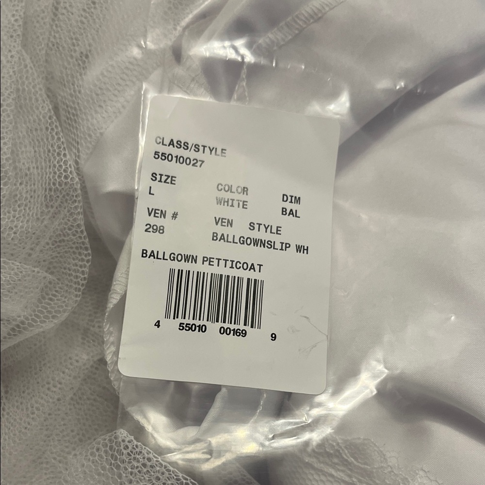 David's Bridal White Ballgown Petticoat
